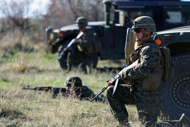 Marines during an exercise in Novo Selo, Bulgaria in November 2013. Photo by 2nd Lt. Danielle Dixon.